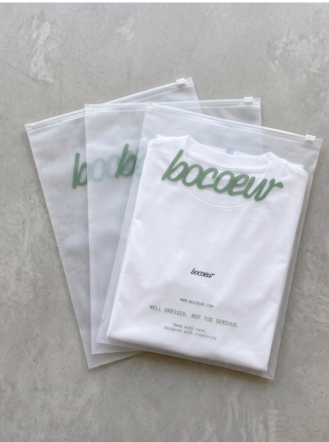 Bocoeur frosted zip bags